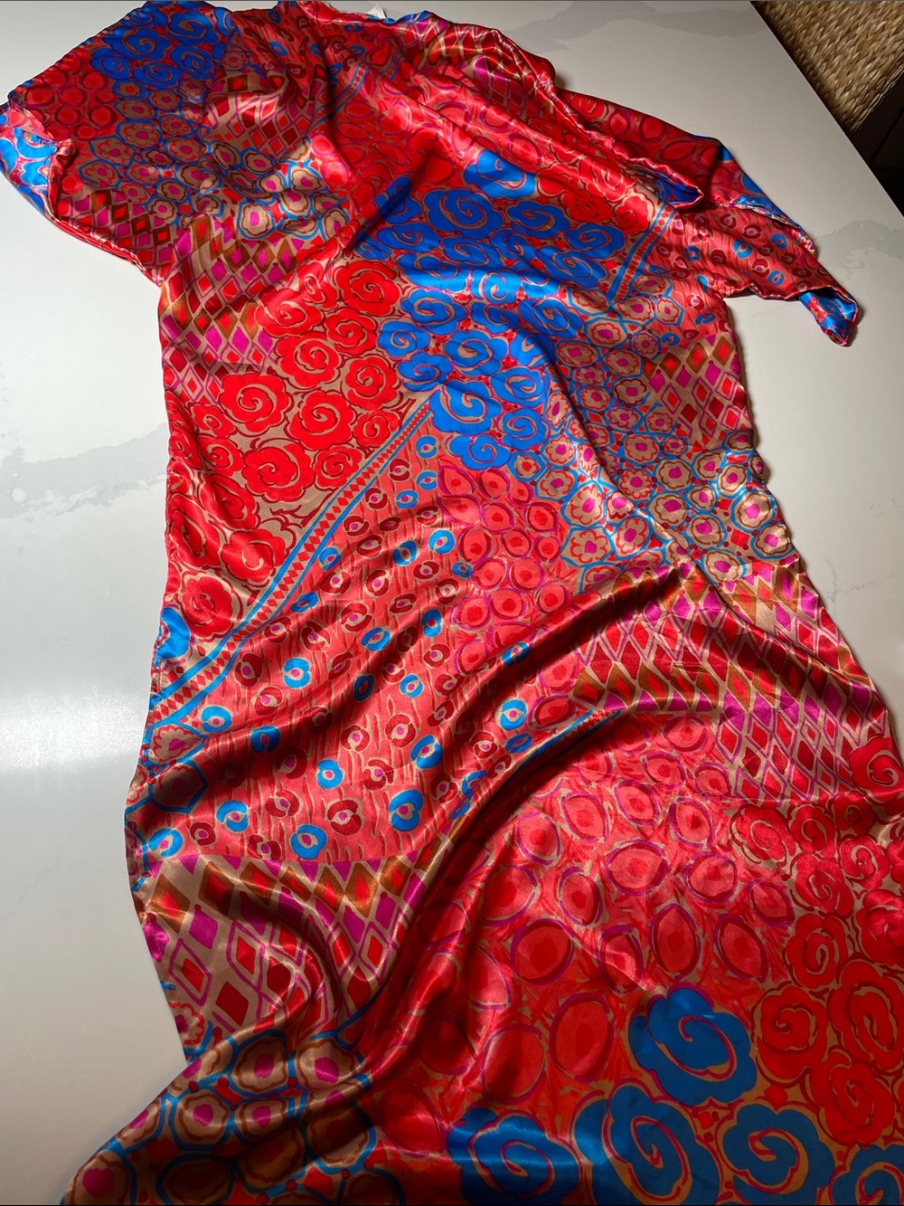 Vintage David Brown for Saks Fifth Avenue Caftan *needs repair - Picture 9 of 10